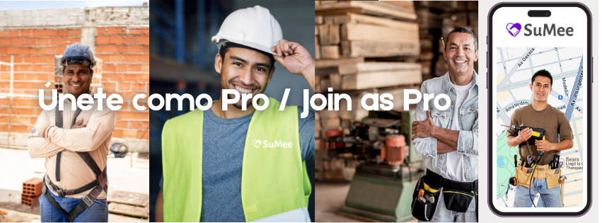 Banner de registro para profesionales de Sumee